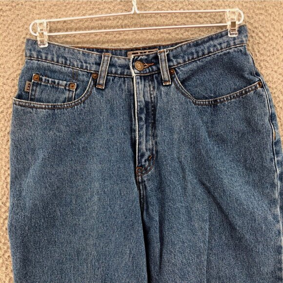 EXP Jeans Womens 9 10 Blue Medium Wash Denim Tapered Ankle Mom Everyday Vintage - Picture 2 of 12